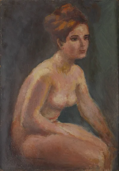 Siedzący akt kobiety, Stanisław Dąbrowski