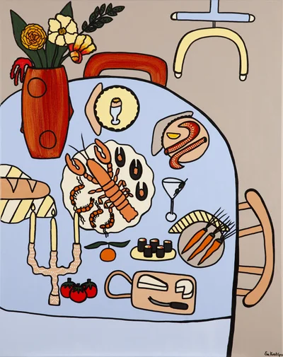 "Blue table", Ewa Konstantynowicz-Goss
