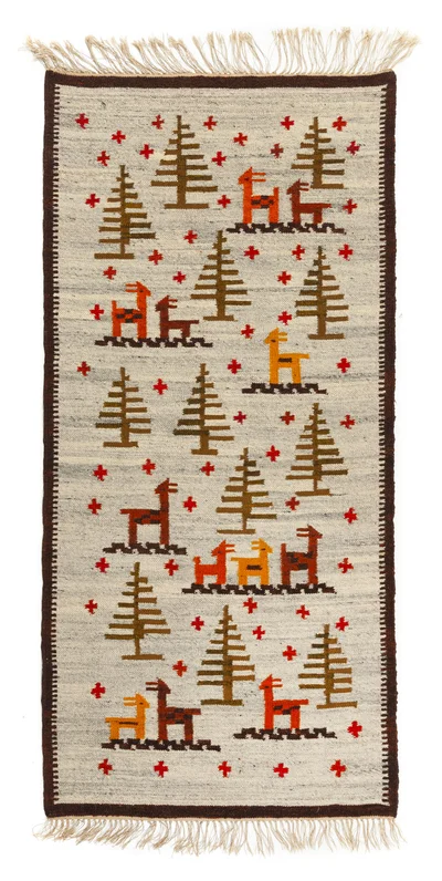 Kilim "Pary koziołków", Maria Bujakowa