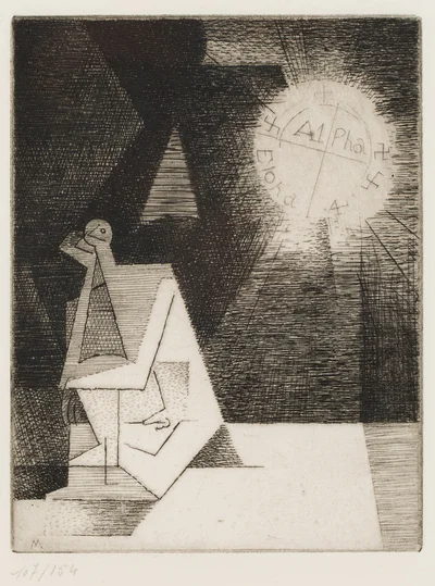 "Le Pacte" z cyklu "Étude pour Aurélia", Louis Marcoussis