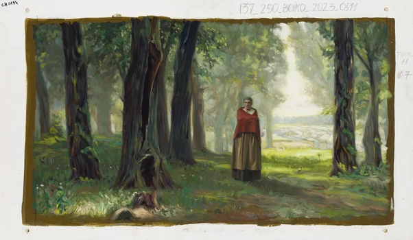 "Chłopi", kadr malarski z filmu, numer CH1154, Maryna Boiko