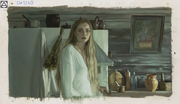 "Chłopi", kadr malarski z filmu, numer CH1240, Jovana Visnnjic