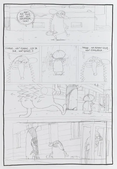 "Jeż Jerzy. In vitro", plansza komiksowa, Tomasz Lew Leśniak