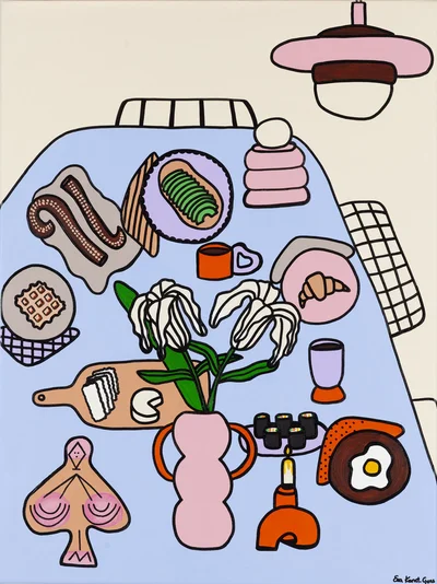 "Light blue table", Ewa Konstantynowicz-Goss