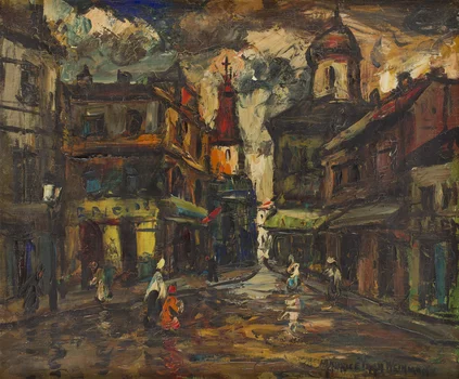Uliczka w Dzielnicy Łacińskiej w Paryżu, Maurice Vagh-Weinmann