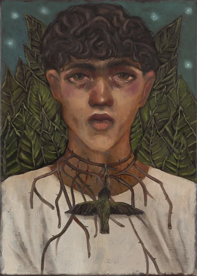 "A Boy With a Necklace of Thorns and Hummingbird", Paweł Sobczak