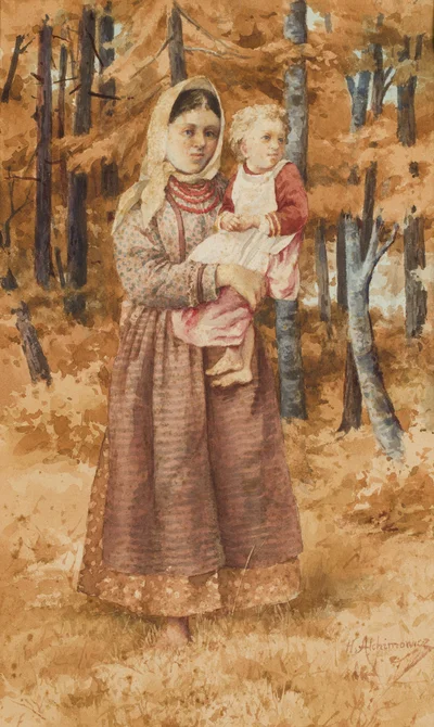 Portret matki z dzieckiem, Hiacynt Alchimowicz