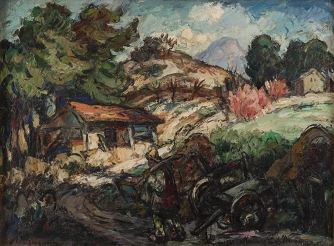 Pejzaż wiejski z Les Granettes, Maurice Vagh-Weinmann