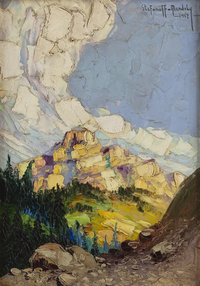 Pejzaż górski, Christo Stefanoff-Mendoly