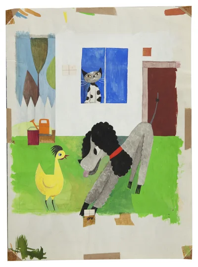 "Puli i Łatka", ilustracja książkowa, Krystyna Witkowska