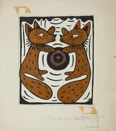 Liski, ilustracja do czasopisma "Świerszczyk", Krystyna Witkowska