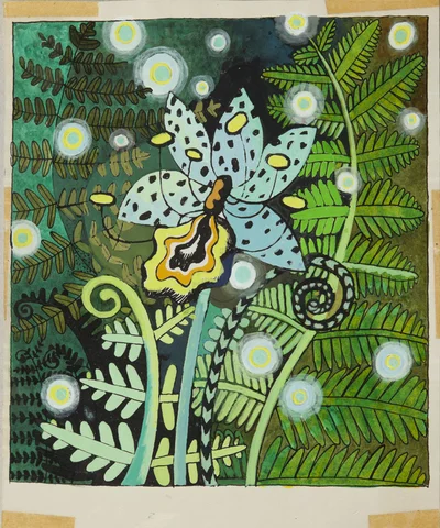 Kwiat paproci, ilustracja książkowa, Krystyna Witkowska