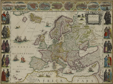 Mapa Europy ("Europa recens descripta a Guilielmo Blaeuw"), Joan Blaeu