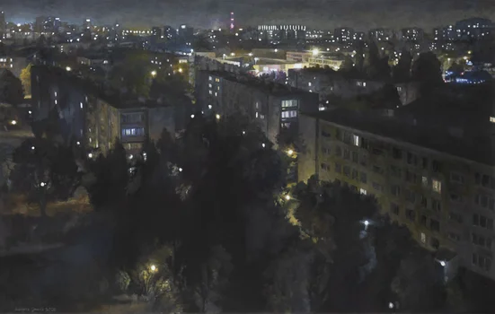 "Przedmieścia według Piekła Boscha (Ogród Rozkoszy Ziemskich)" , Łukasz Jacek