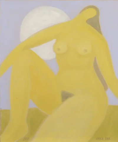 "Nude in periwinkle", Kinga Kowalak