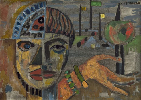 "Portret z ręką", Kazimierz Ostrowski