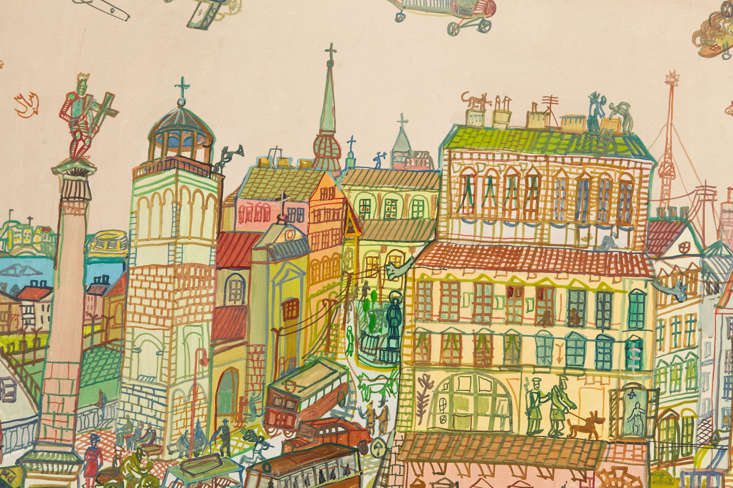 Edward Dwurnik, Plac Zamkowy, ok.1966, fot. DESA ?Unicum